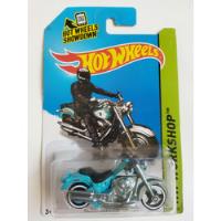 Hot Wheels Harley Davidson Fat Boy Moto Azul Mt2, usado segunda mano   México 