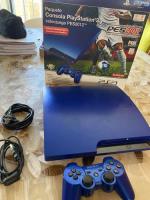Playstation 3 Slim Azul Metálico Ps3 Edición Pes 2012 160 Gb, usado segunda mano   México 