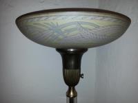 Lámpara De Pie Art Nouveau, Antigua. Estilo Gallé. segunda mano   México 