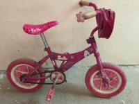 Bicicleta De Barbie Rodada 12 Con Bolsa Rosita Y Llantitas segunda mano   México 