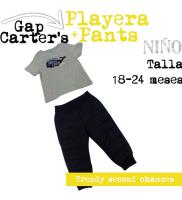 Playera Carter's + Pants Gap Azul Niño. La Segunda Bazar segunda mano   México 
