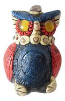 $ Antigua Mini Escultura Figura Buho Azteca Barro Decorativo, usado segunda mano   México 