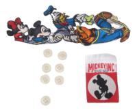$ Antiguo Parche Disney Bordado Mickey Mouse +brand +7 Boton segunda mano   México 