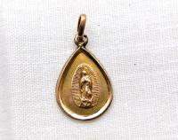 Dije Medalla Virgen Virgen De Guadalupe Oro Laminado De 10k segunda mano   México 