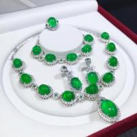 Collar,anillo,brazalete Aretes De Jade Esmeralda, usado segunda mano   México 