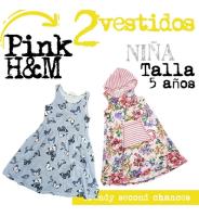2 Vestidos Primavera Niña H&m Pink Vanilla La Segunda Bazar segunda mano   México 