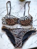 Hermoso Top 2 Piezas Juicy Coutture Leopardo Cadenas Bikini , usado segunda mano   México 