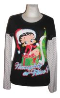 Betty Boop Playera Negra Diseño Navidad Original Talla S 3-5 segunda mano   México 