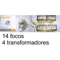 18pck14 Foco Dicroicos Mr-16 50w 4 Transformador Sala Jardin segunda mano   México 