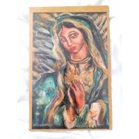 Litografía Con Realzado De La Virgen De Guadalupe segunda mano   México 