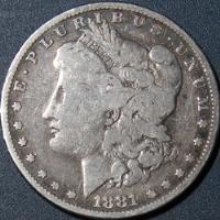 1881 O Morgan Silver Dolar Vf Moneda Plata Antigua Ringking segunda mano   México 