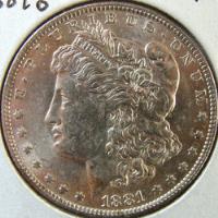 1881 O Morgan Silver Dolar Ms Moneda Plata Antigua Ringking segunda mano   México 