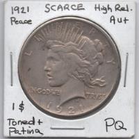 1921 Moneda Peace Dolar Au Plata Onza Buen Estado Escasa Usa segunda mano   México 