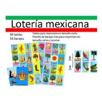 Lotería Mexicana Imprimible Con 99 Cartas Y Su Baraja segunda mano   México 