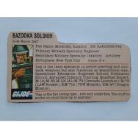 Gi Joe Rene File Card Original Bazooka Soldier Zap 1982 segunda mano   México 