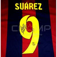 Jersey Firmado Luis Suarez Barcelona Triplete Autografo 2015 segunda mano   México 