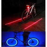 Lampara Seguridad Bicicleta Carril Laser Luz Led Combo Kit segunda mano   México 
