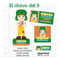 Kit Imprimible Etiquetas Escolares Chavo Del 8 Animado segunda mano   México 