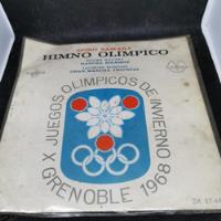 Disco 45 Rpm:himno Olimpico- Olimpiadas 1968 segunda mano   México 