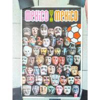 Usado, Cartel Original Máscaras Y Jules Rimet Mundial Mexico 70  segunda mano   México 