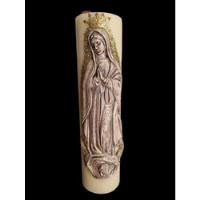 Vela, Cirio, Religioso Virgen De Guadalupe 10x39 Cm, usado segunda mano   México 