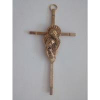 Sagrada Familia Cristo, Cruz, Crucifijo. Baño De Oro, usado segunda mano   México 