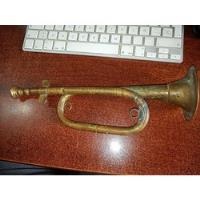 Antigua Trompeta Cornetin 22.5 Cm De Latón Con Boquilla, usado segunda mano   México 