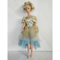 Disney Barbie Cenicienta Ballet Vestido Azul Perlas Arete, usado segunda mano   México 