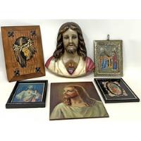 Colección 5 Piezas Religiosas Imágenes De Jesús Y Virgen segunda mano  Naucalpan