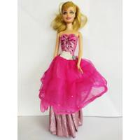 Barbie Rubia Fleco Estrella Vestido Rosa Noche Brillo 2009 segunda mano   México 