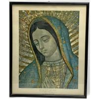 Usado, Antigua Impresión Enmarcada Imagen Cara Virgen De Guadalupe segunda mano  Naucalpan