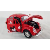 Rojo Volkswagen Beetle Vocho A Escala 1:36 Mickey  Colección segunda mano   México 