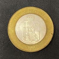 Moneda Bimetálica 1/2 Oz Plata 100 Pesos Rara Estados Fase segunda mano   México 