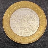 Usado, Moneda Don Quijote 100 Pesos 1605 - 2005 Aniv Bimetal Plata segunda mano   México 