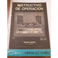 Revista Instructivo De Operación Zonda Alta Tecnología segunda mano   México 
