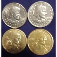 Set De 4 Monedas De 1 Dólar Americano 1979- 1980-2000 segunda mano   México 
