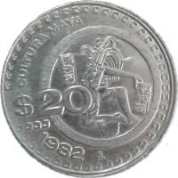 Moneda De 20 Pesos Cultura Maya 1980, 1981, 1982 Y 1984 segunda mano   México 