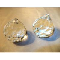 2 Esferas De Brillante Cristal Facetado Para Feng Shui 4 Cm, usado segunda mano   México 