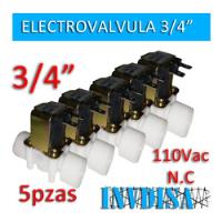 5pza Electroválvula Válvula Agua  3/4 Solenoide 110v Arduino, usado segunda mano   México 