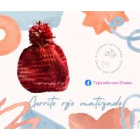 Gorrito Crochet Rojo Matizado segunda mano   México 