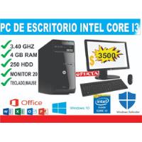 Pc Hp Intel Core I3 Win10-paq-antivirus Lista Trabajar segunda mano   México 