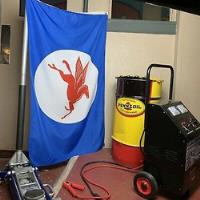 Mobil Gas Pegasus Flag Banner Oil Racing Garage Man Cave Tpd segunda mano   México 