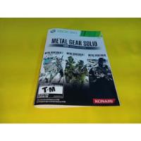 Portada Original Metal Gear Solid Hd Collection Xbox 360 segunda mano   México 
