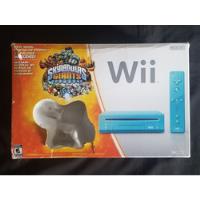 Consola Wii Azul + Cables + Controles + Caja De Skylanders segunda mano   México 