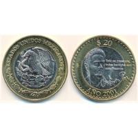 Usado, Moneda  De 20 Pesos Octavio Paz 2001 segunda mano   México 