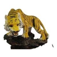 Escultura De Resina De Tigre De Bengala En Una Piedra Resina segunda mano   México 