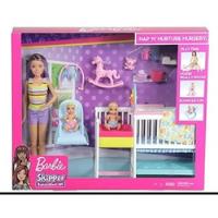 Barbie Set Niñera Skipper Cuna Con Bebes segunda mano   México 
