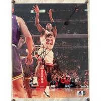 Foto Autografiado Michael Jordan Chicago Bulls Certificado segunda mano   México 