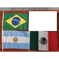 1 Bandera De Brazil Y 1 Bandera De Mexico segunda mano   México 