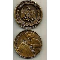 Moneda Medalla Pancho Villa En Cobre  (souvenir), usado segunda mano   México 